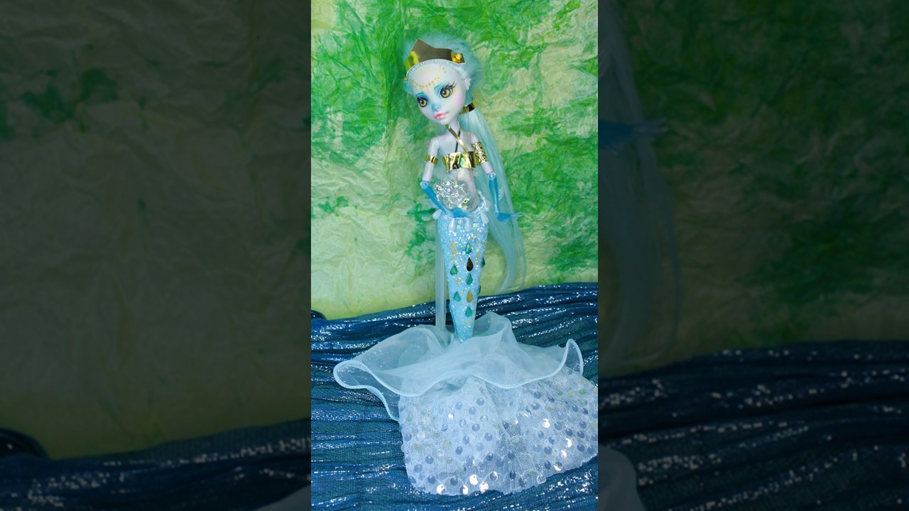 Mermaid Dollrepaint 💦🧜&zwj;♀️🐠#mermaids #dollcustom #monsterhighdolls #mermaiddoll #ooakdoll
