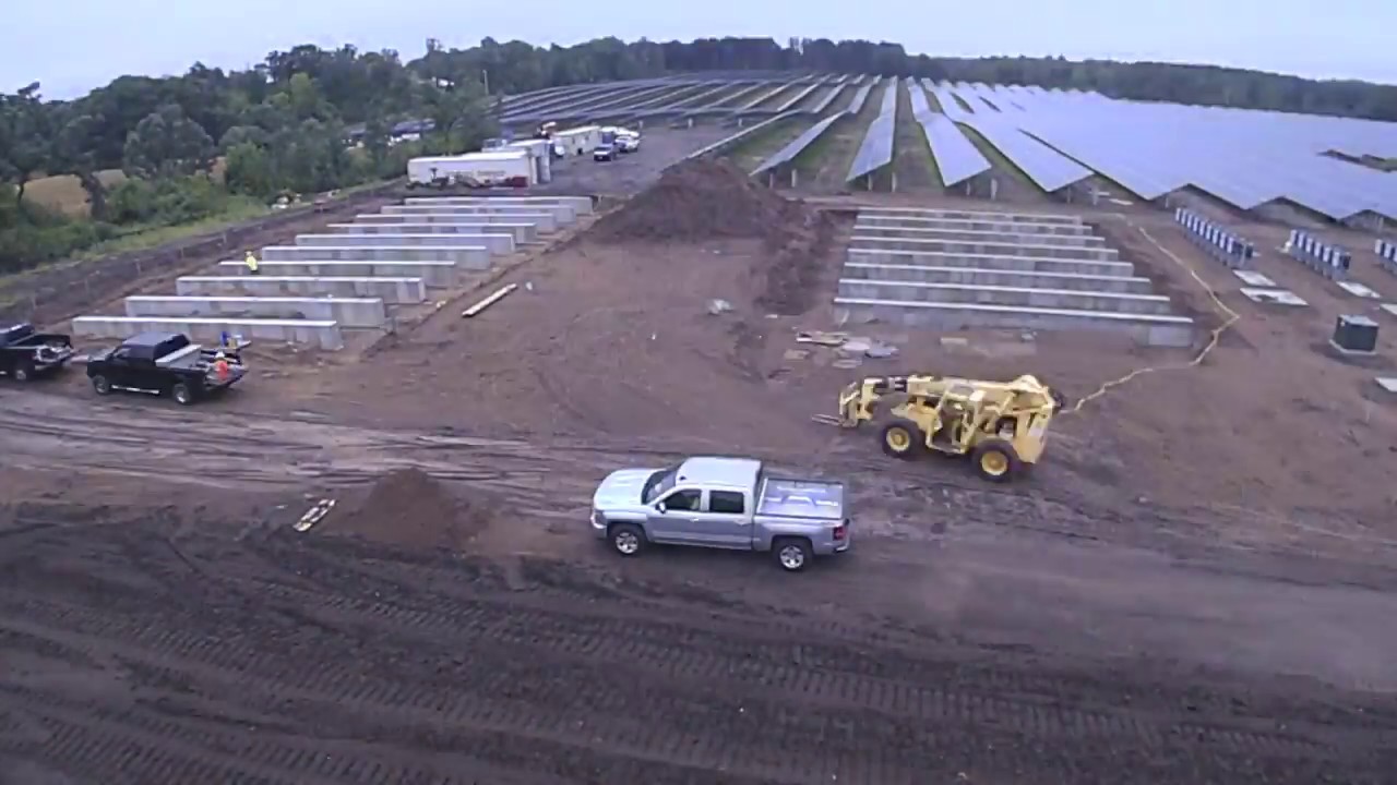 Construction Time Lapse of Ramsey & Athens Solar + Storage Sites