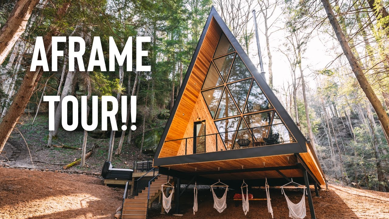 3 Story A-frame w/ Waterfall! | Dunlap Hollow A-frame Tour!!
