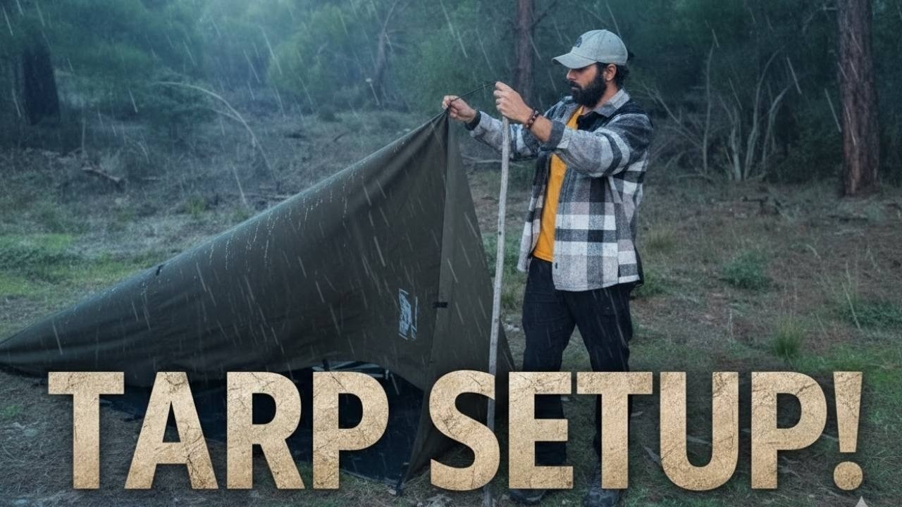 BİR TARPTAN ÇADIR YAPMAK - BASİT VE HIZLI YÖNTEM - DETAYLI ANLATIM