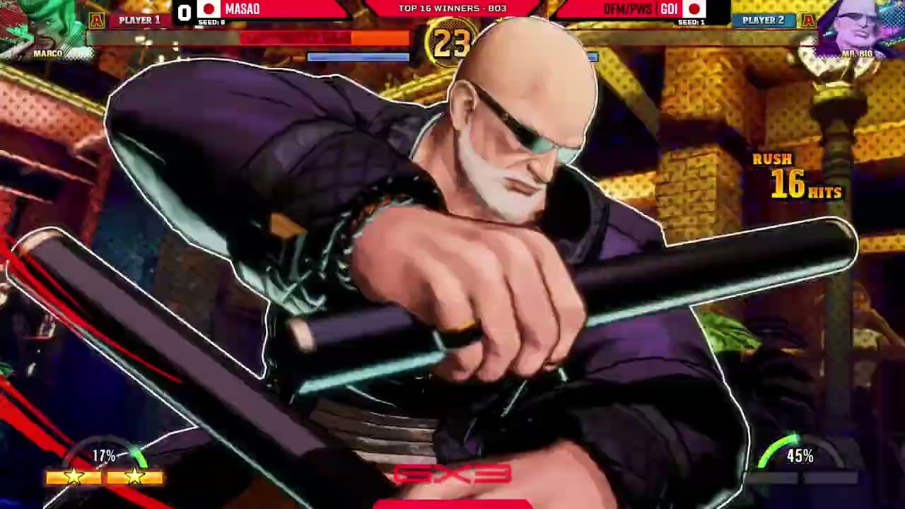 DFM/PWS | GO1 (Marco) vs Masao (Mr. Big) - Winners Top 16 - FATAL FURY: CoTW | GX3