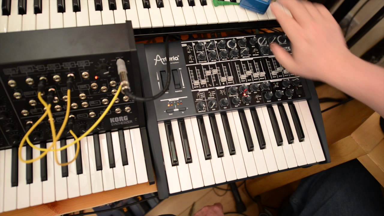 Korg MS-20 and Arturia MiniBrute - Messing Around