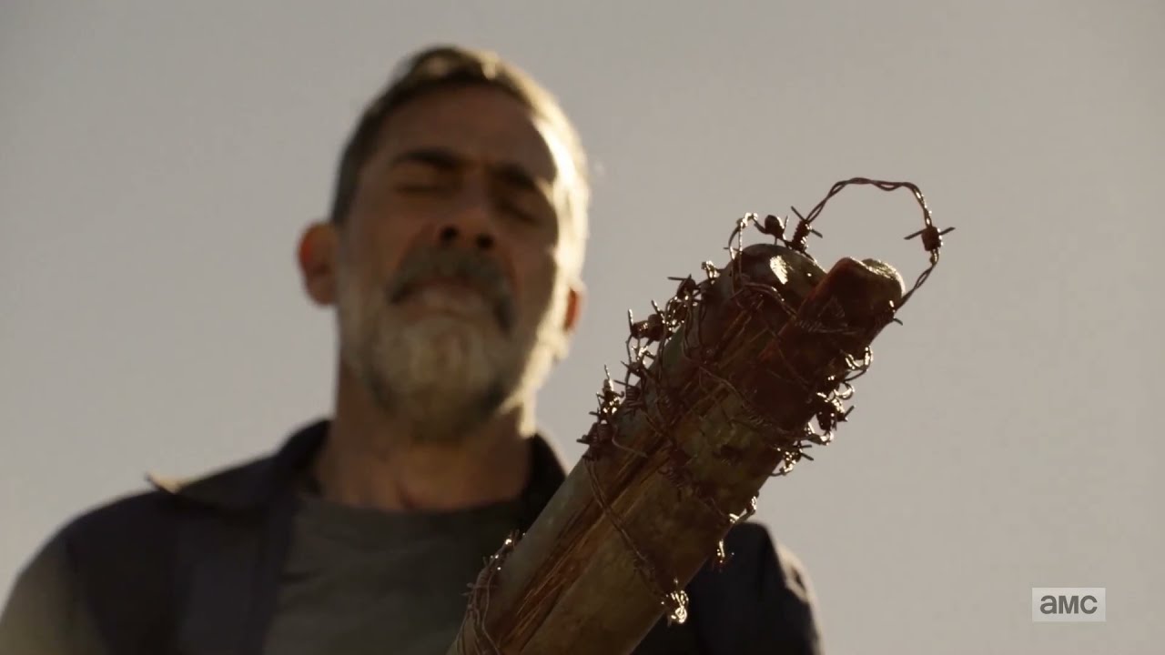 The Walking Dead 10x22 Negan breaks and burns Lucille bat Season 10 Episode 22 [HD]