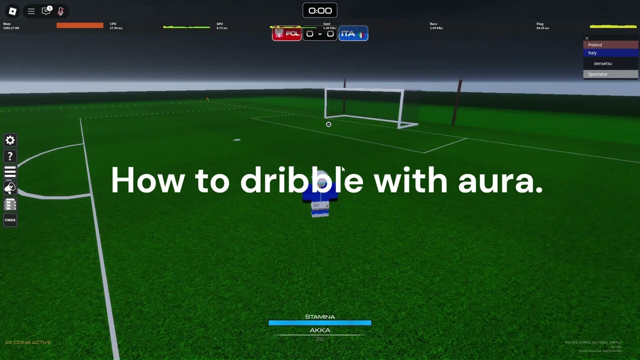 How to dribble with Aura. | Freestyle Football Roblox | Fsf