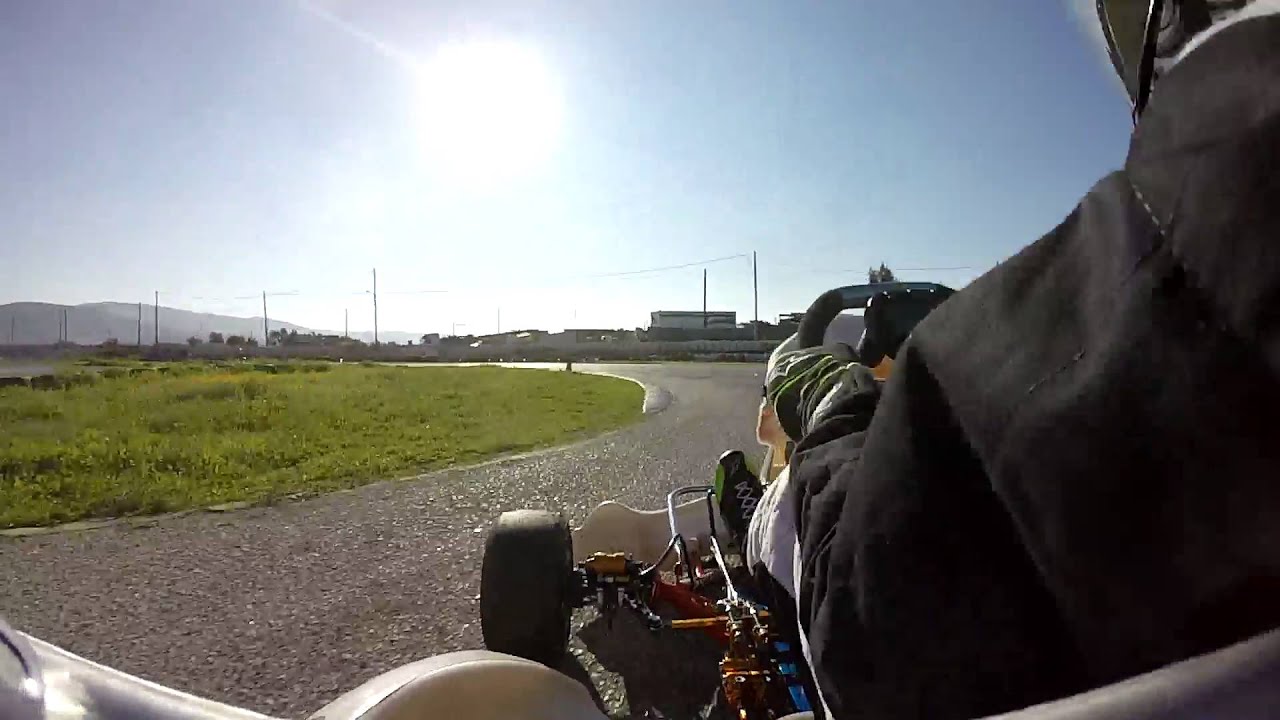 On board KZ kart Tanis Giannis time attack speed park