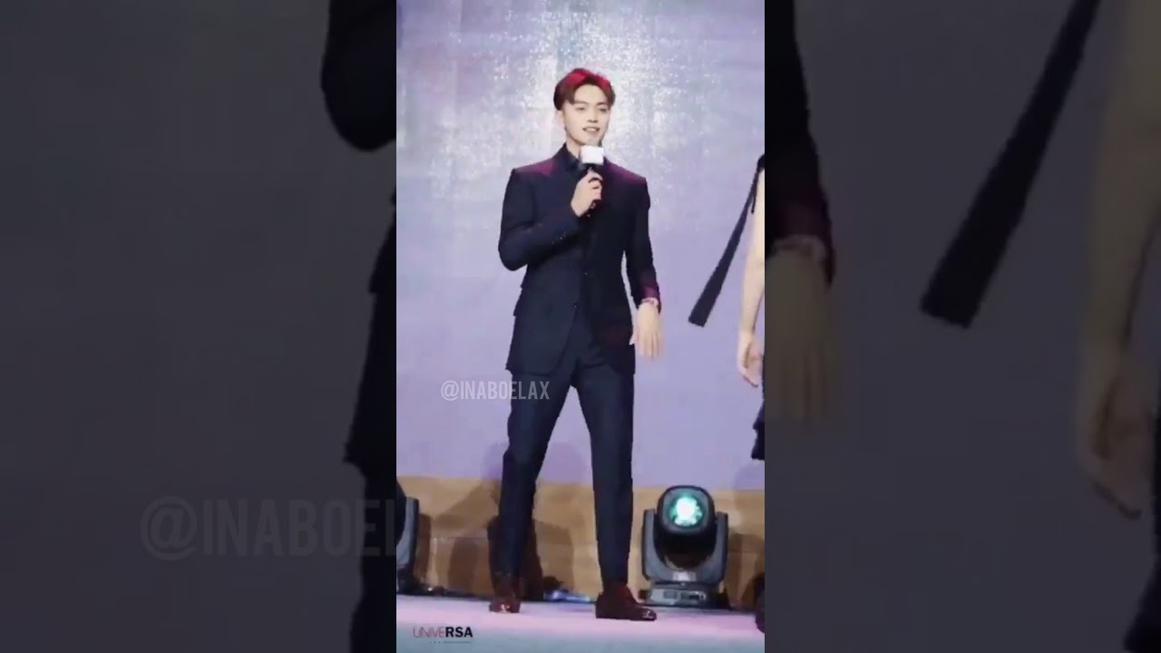 #Xukai cute when singing at the press conference with #Zhaolusi