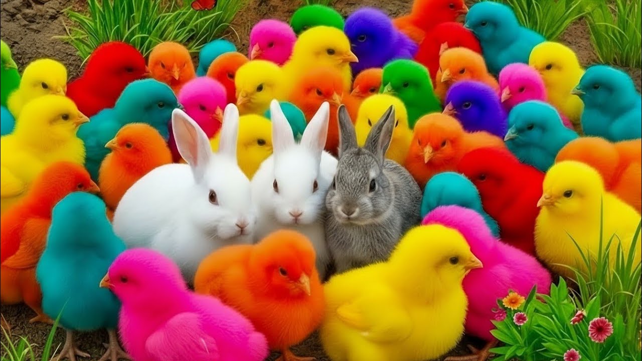 Tangkap Ayam Lucu, ayam warna warni, ayam rainbow, kelinci lucu, bebek lucu, ikan koi, Hewan Lucu