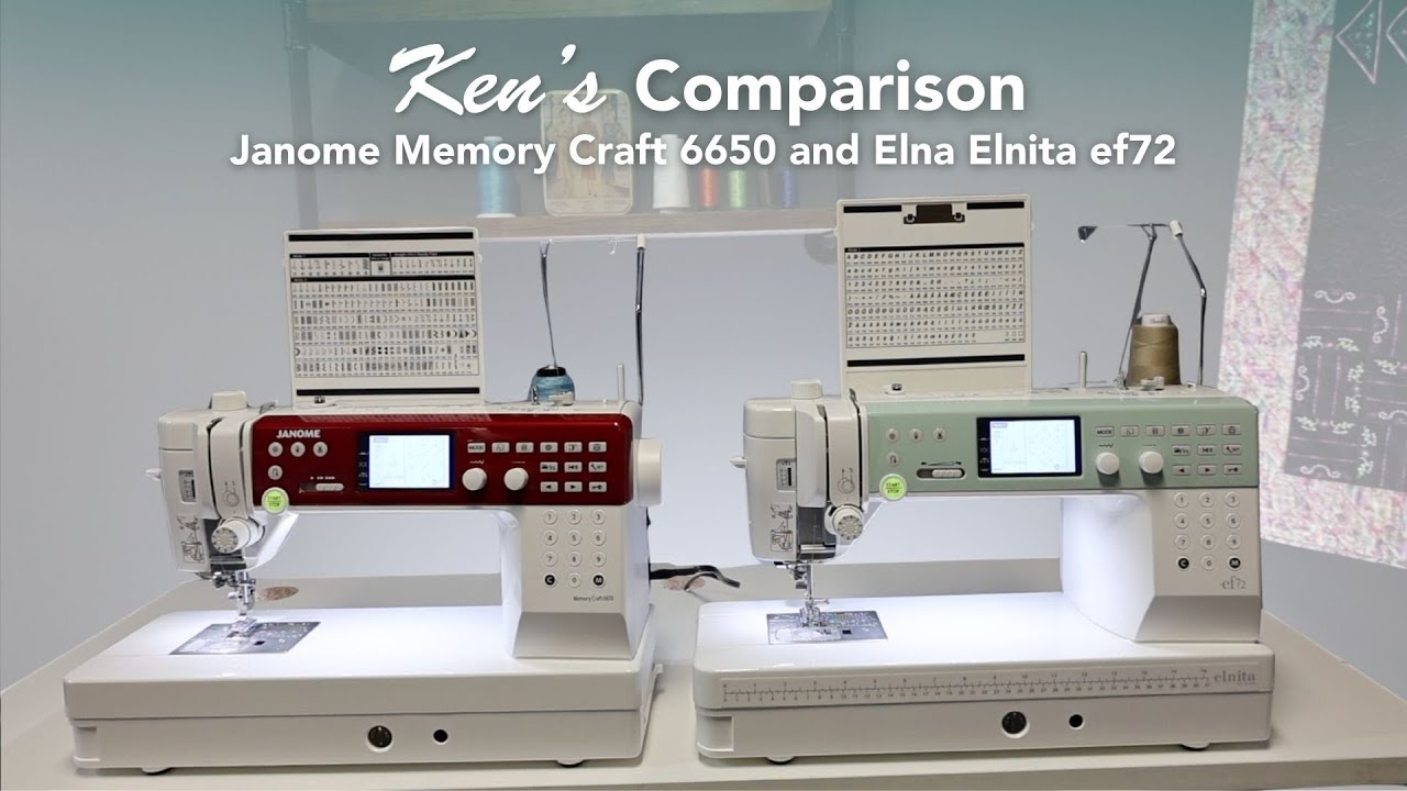 Comparison of the Janome Memory Craft 6650 and Elna Elnita ef72