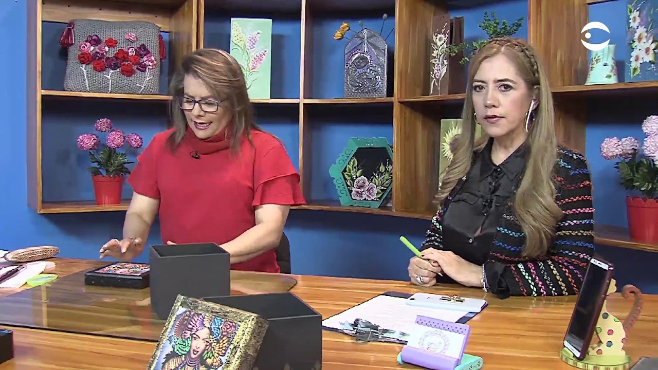 Aprenda y Venda - Caja decorada con lamina foil