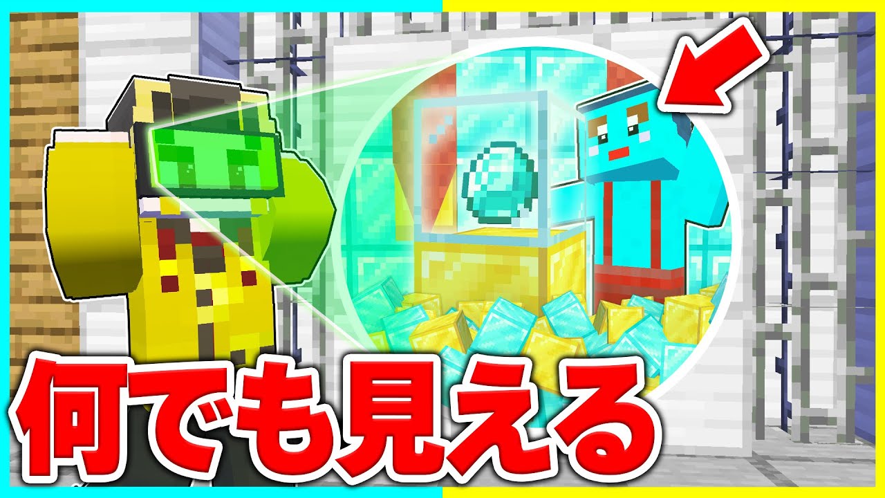 なんでも透けるメガネを使ってけなたろうの宝物を盗め💎【まいくら / マインクラフト】