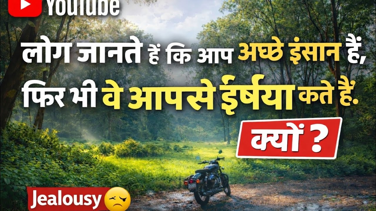लोग जानते हैं कि आप अच्छे इंसान हैं, फिर भी वे आपसे ईर्ष्या करते हैं। क्यों?