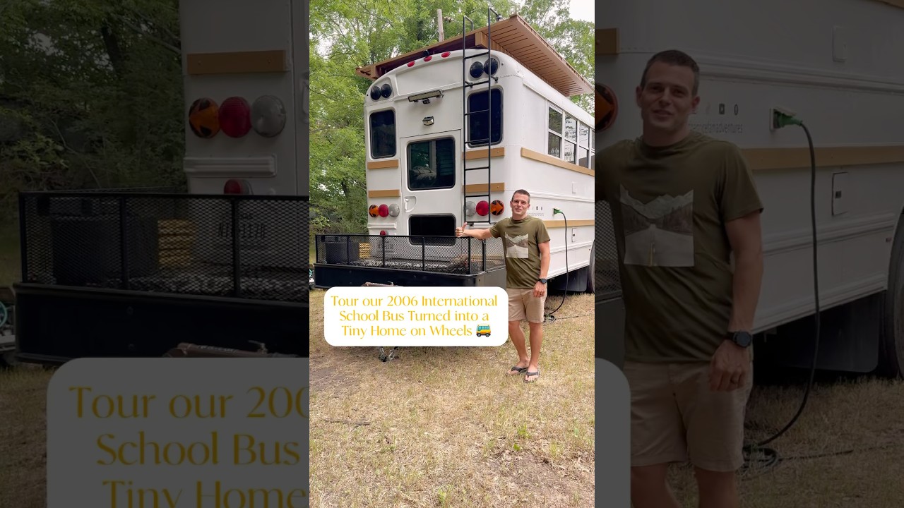 ‼️Warning this tour might make you want to quit your job and buy a bus😉🚌  #buslife #skoolie #tour