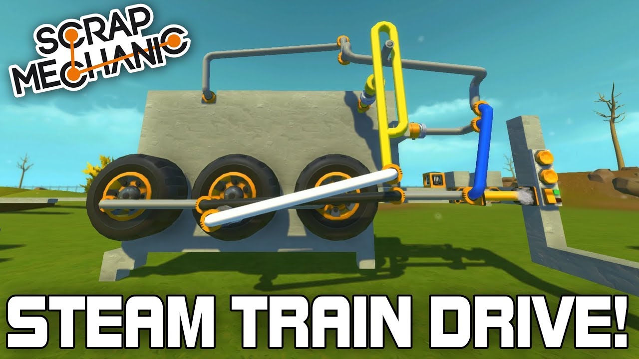 Walschaerts Steam Train Drive Mechanisms! (Scrap Mechanic #210)