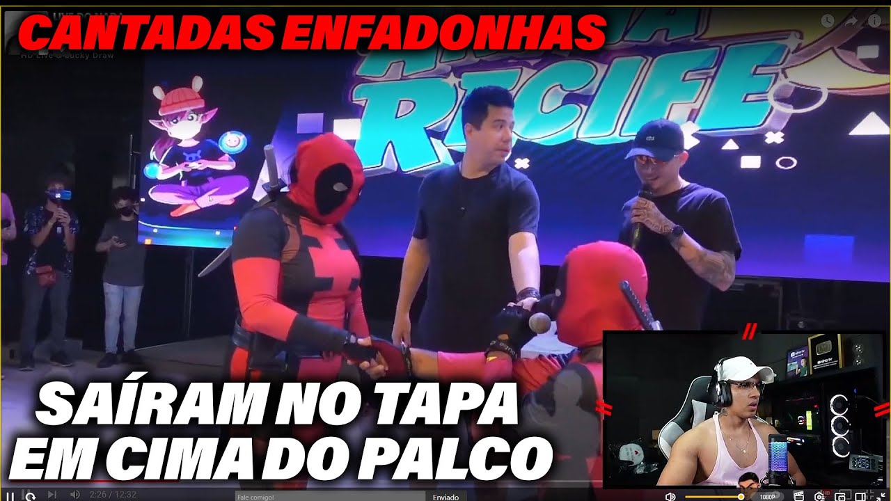HUDSON AMORIM REAGINDO SAÍRAM NO TAPA EM CIMA DO PALCO! Muca Muriçoca