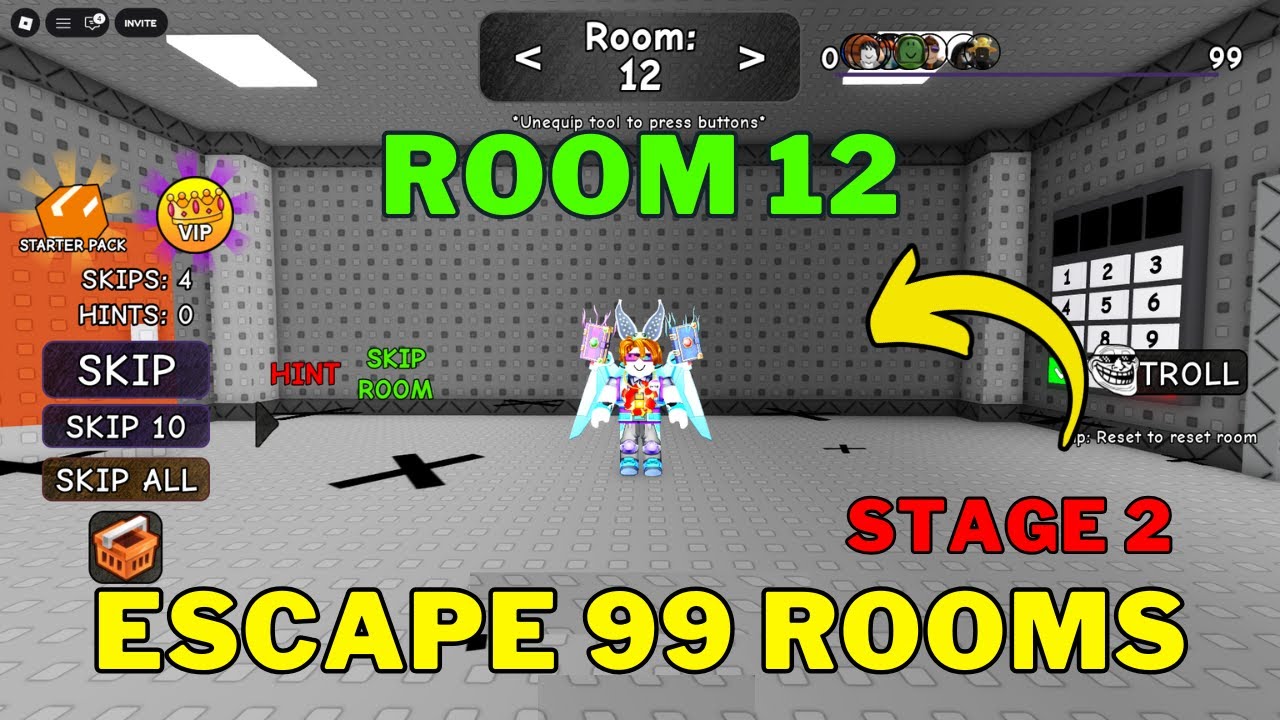 How To Complete Room 12 in Roblox Escape 99 Rooms | Stage 2