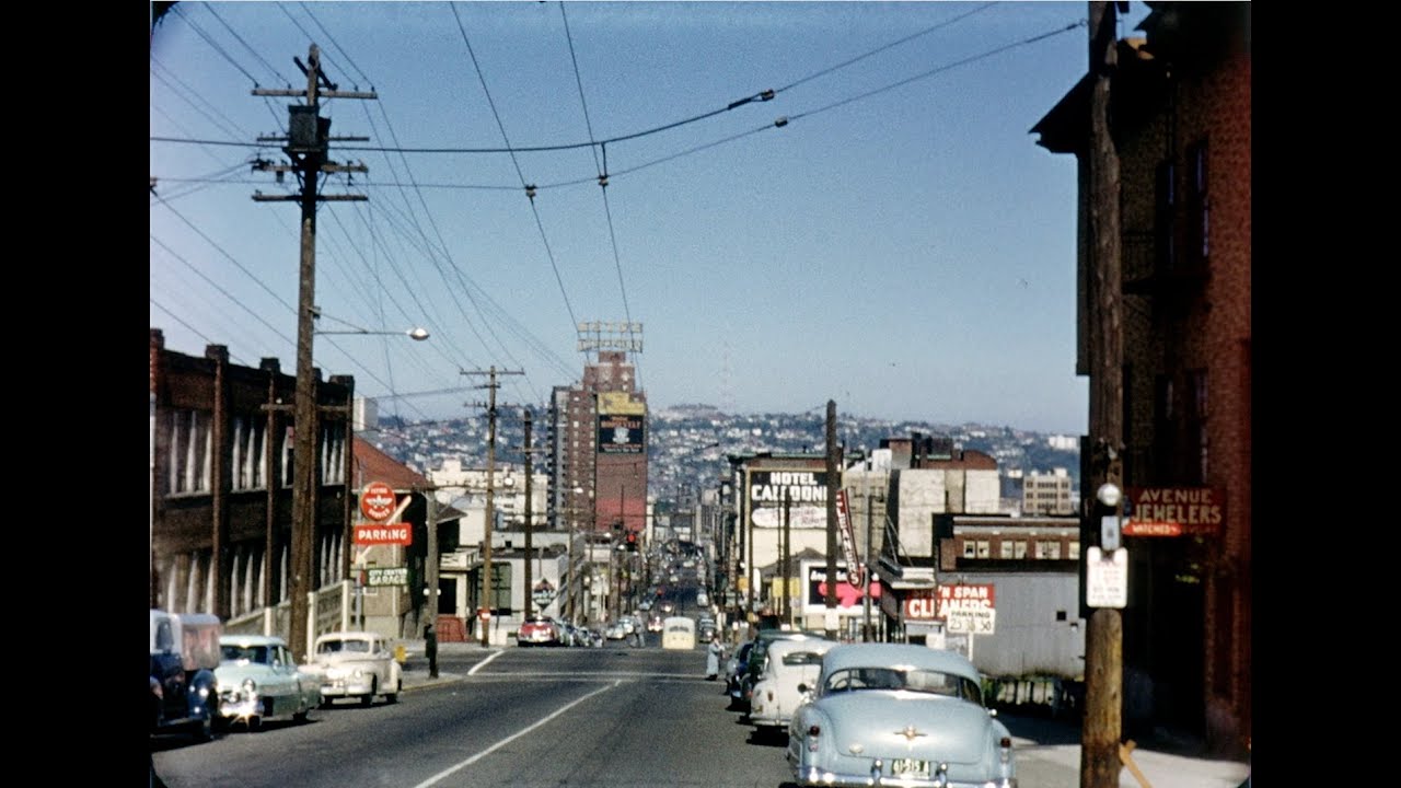 Seattle 1955 HD - Home movies by land and sky