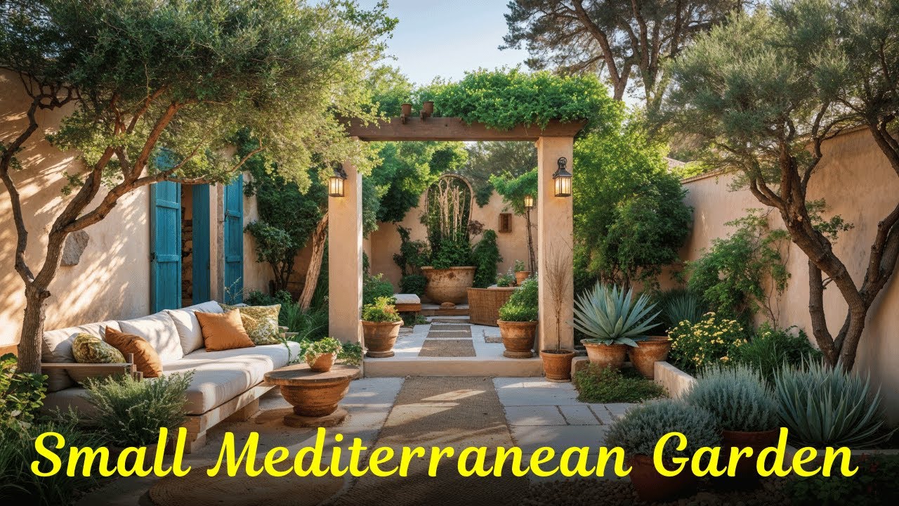 Small Mediterranean Garden Designs Cozy Courtyards, Gravel Paths, Terracotta Pots, Sun-Loving Plants