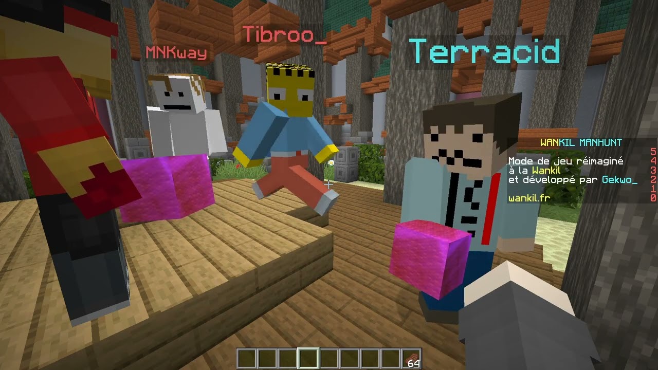 VOD - Laink et Terracid // Minecraft (Wankil Manhunt #9)