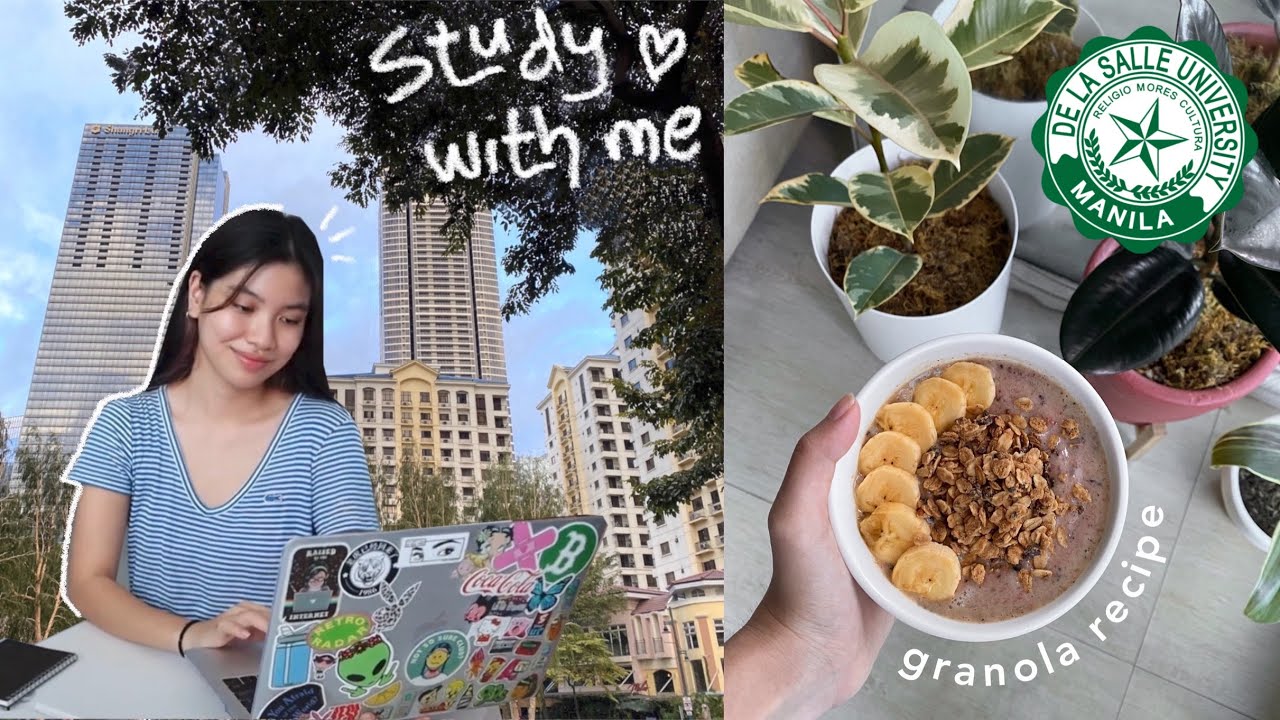 *dlsu* online class | business major, homework & granola !!