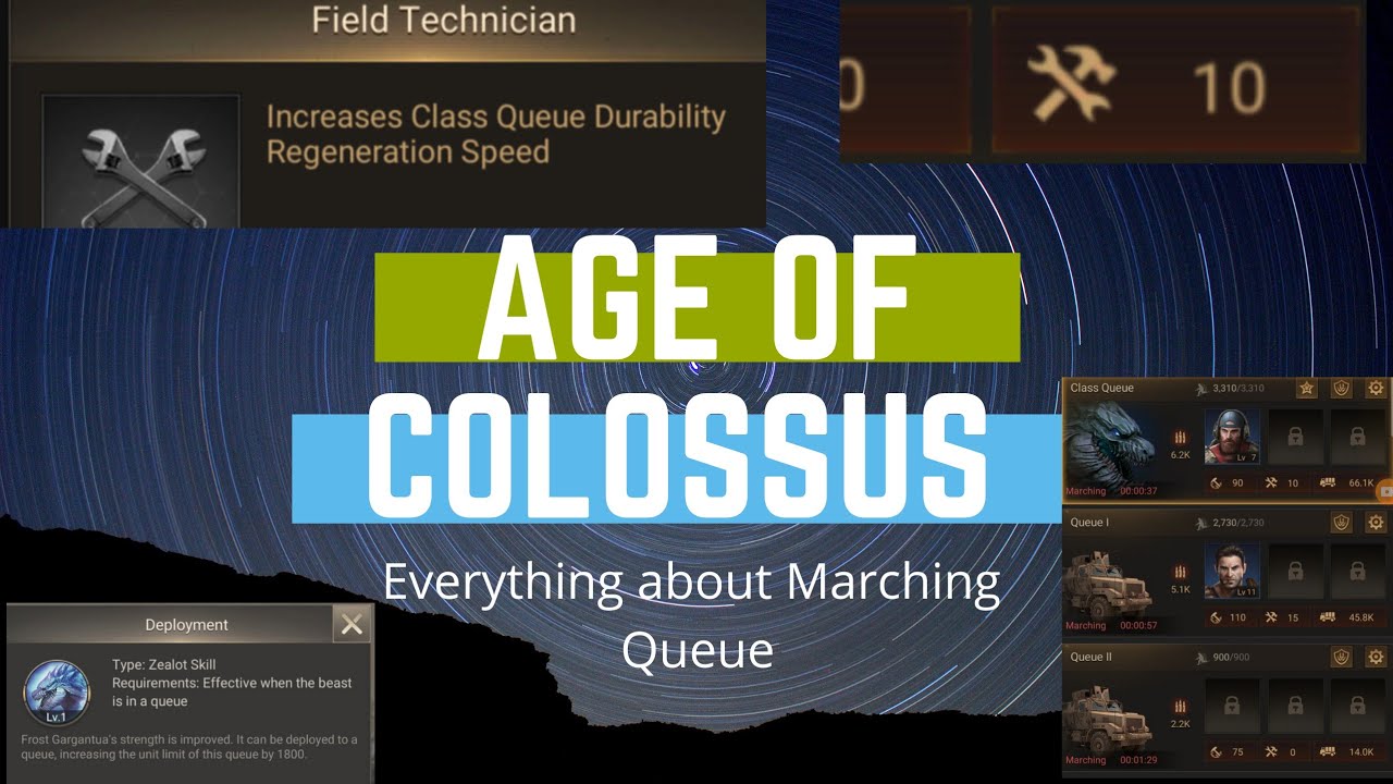 Everything  About Marching Queue - Age of Colossus
