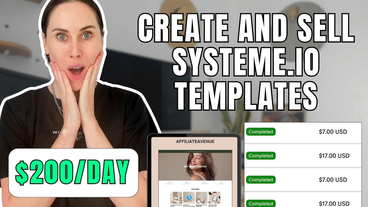 How to Create and Sell Systeme.io Templates in 12 Mins (Make $200 a Day!)