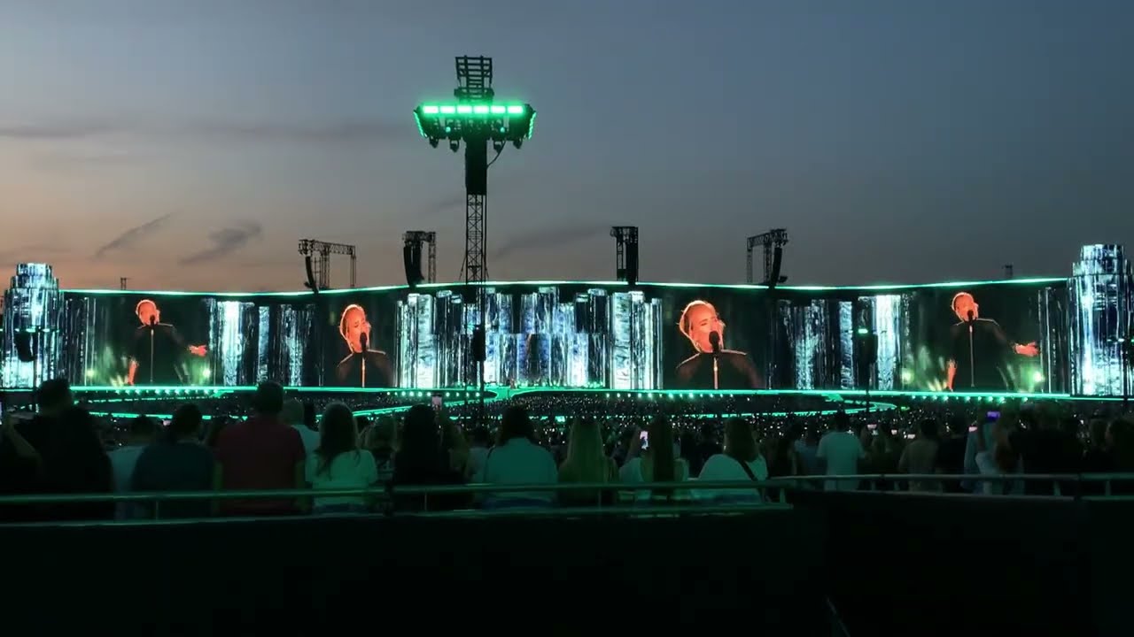 ADELE closing concert in Munich 2024, FULL LENGTH and view, captured with a tripod, 1080