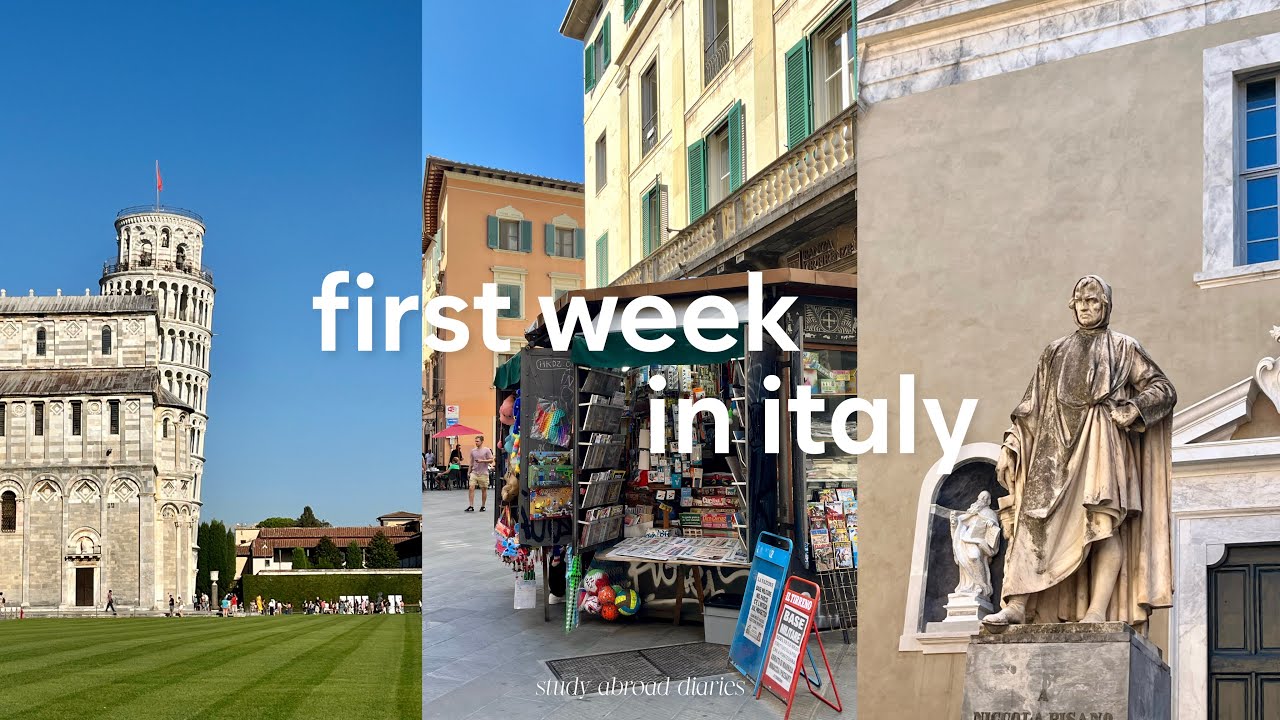 first week in italy ☀️ exploring pisa, corso italia, shopping, settling in, bowling, food fest