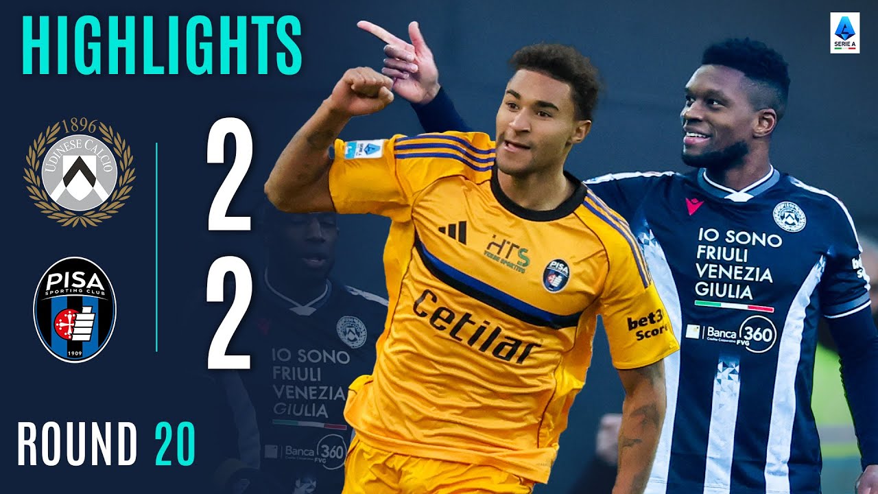 UDINESE-PISA 2-2 | HIGHLIGHTS | Bottom-Side Pisa Take a Point in Udine | SERIE A 2025/26