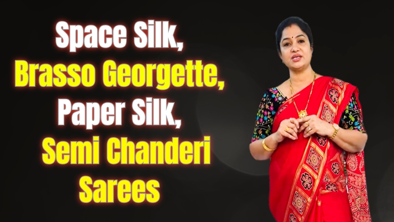 🔴Live :Space Silk | Brasso Georgette | Paper Silk | Semi Chanderi | Free shipping | 9515222071