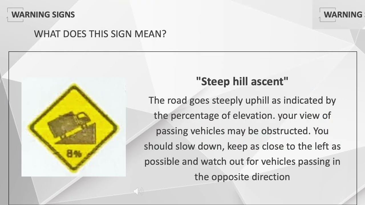 Thailand Driving license exam preparation. THAILAND ROAD WARNING SIGNS Part2