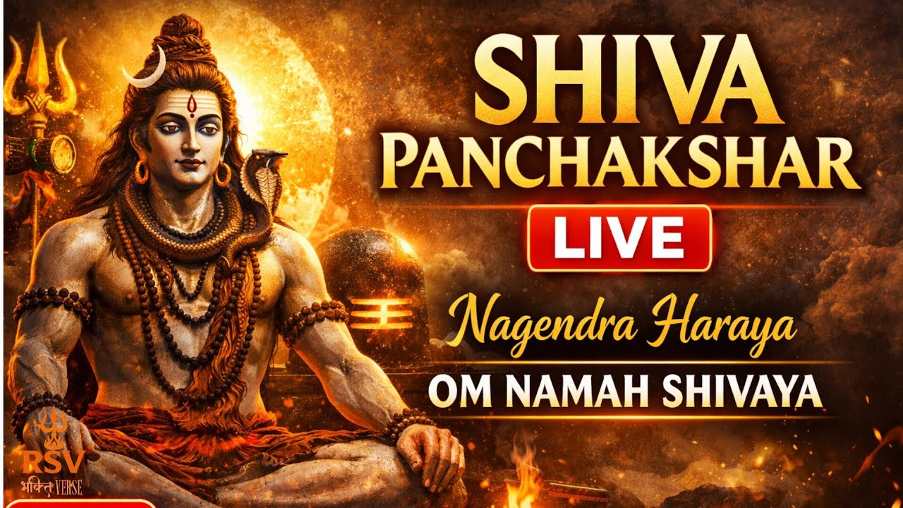 Shiva Panchakshri Stotra LIVE | Nagendra Haraya Trilochanaye | Om Namah Shivaya | By RSV