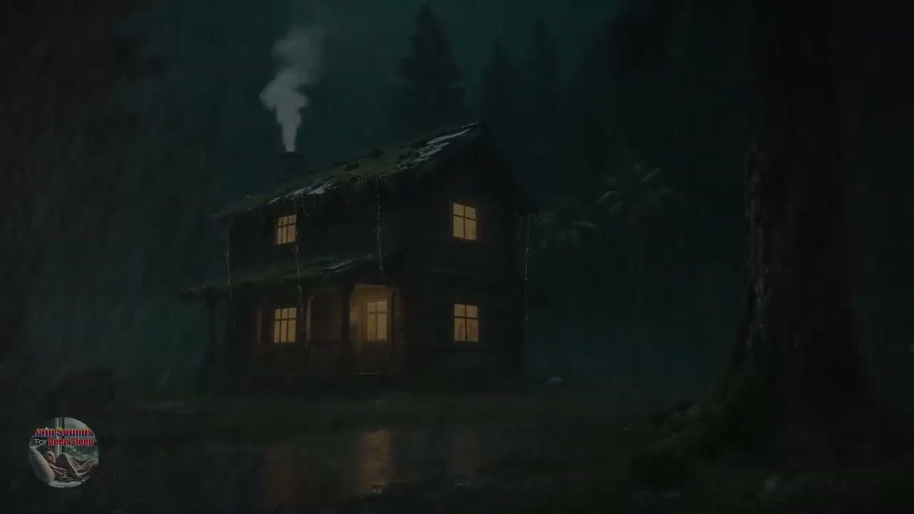 Sleep Better Tonight | Heavy Rain Sounds in the Forest for Anxiety Relief & Calm 💤🌲