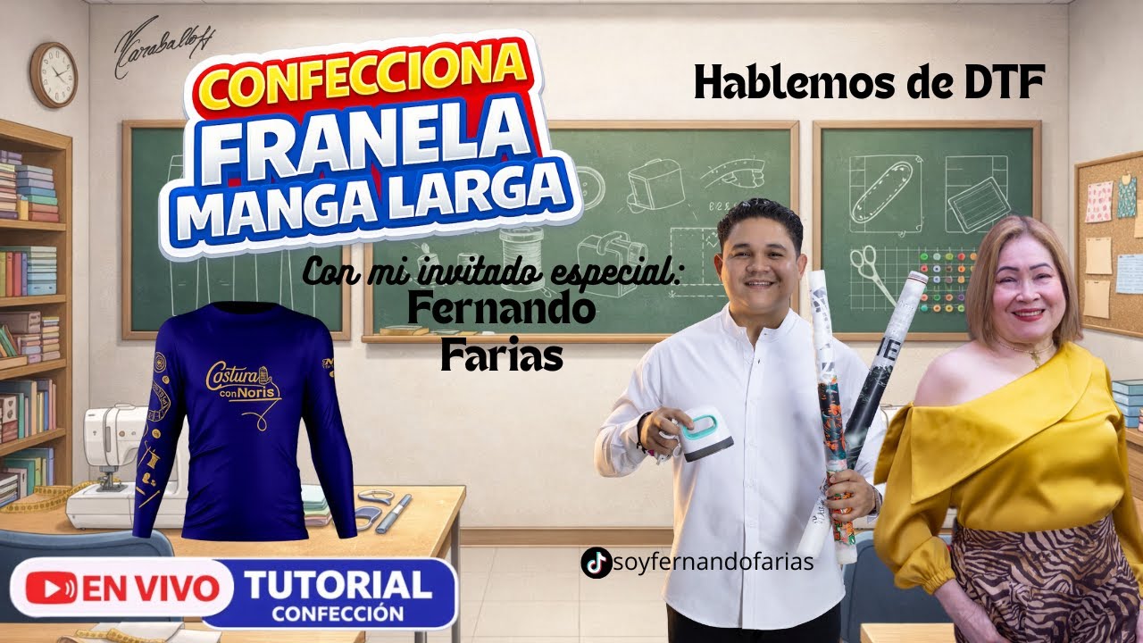Confecciona una franela manga larga- Aprende a personalizar con DTF