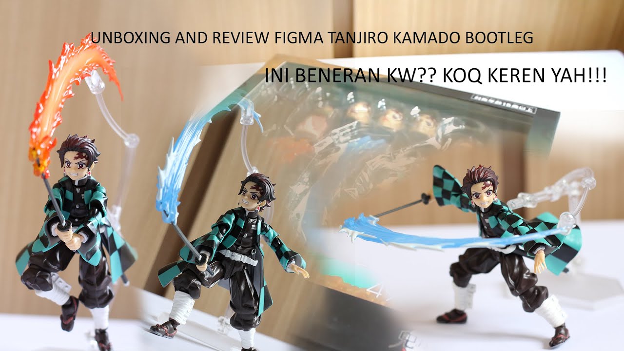 UNBOXING & REVIEW FIGMA TANJIRO KAMADO - DEMON SLAYER BOOTLEG/KW/RECAST BAHASA INDONESIA