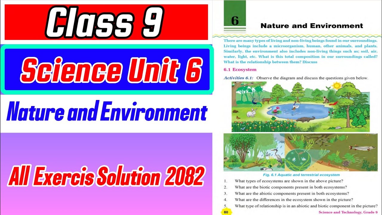 Class 9 Science Unit 6 Nature and Environment All Exercise Solution in English| Science & Technology