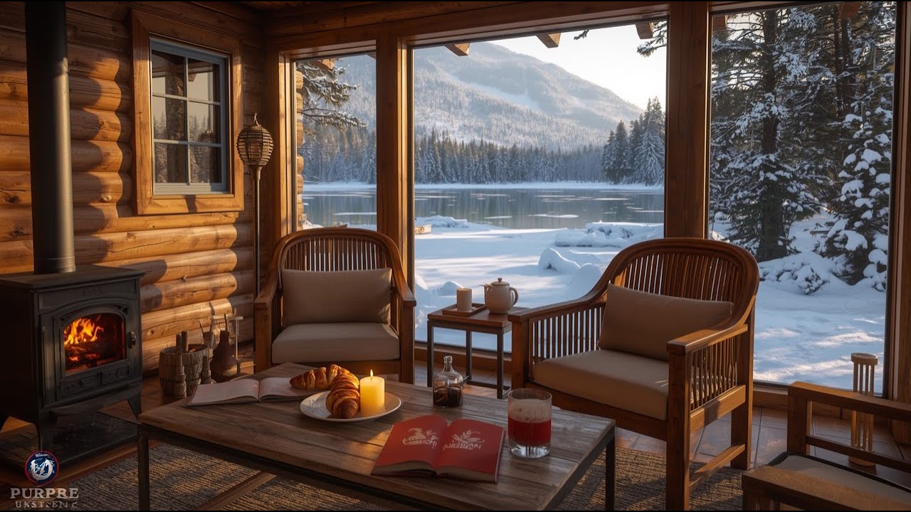 February Winter Morning ☕ Slow Snowfall and Smooth Jazz for Work, Study
