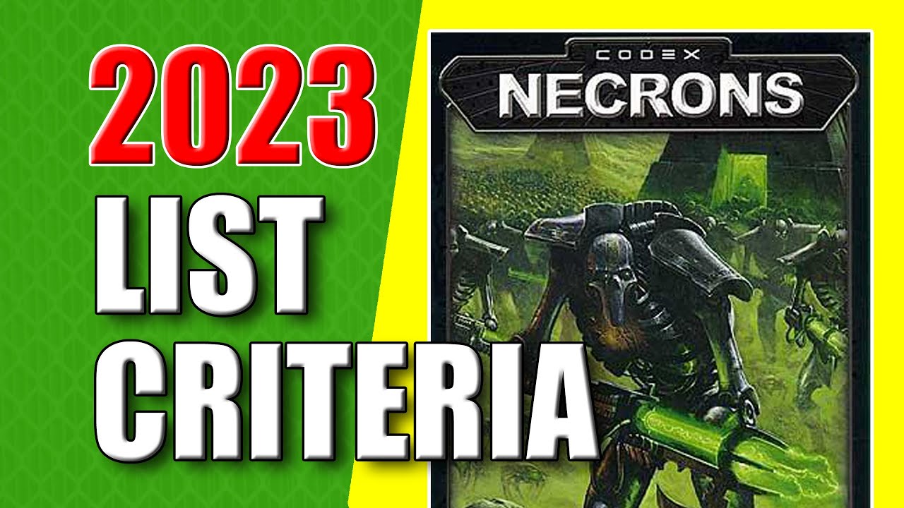 Making a 3rd Edition Necrons List 2023