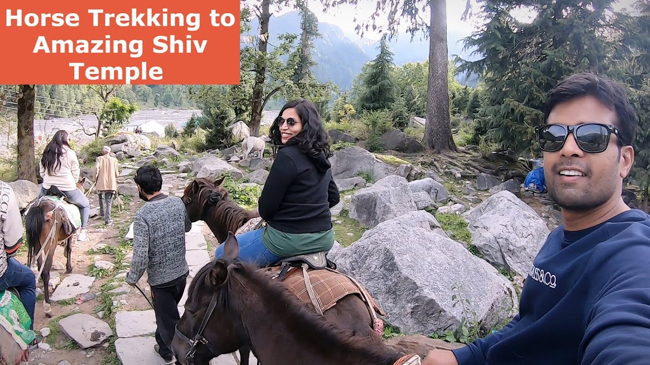 Anjani Mahadev Temple Tour on  Horses in Manali || प्राकृतिक शिवलिंग || Solang Valley