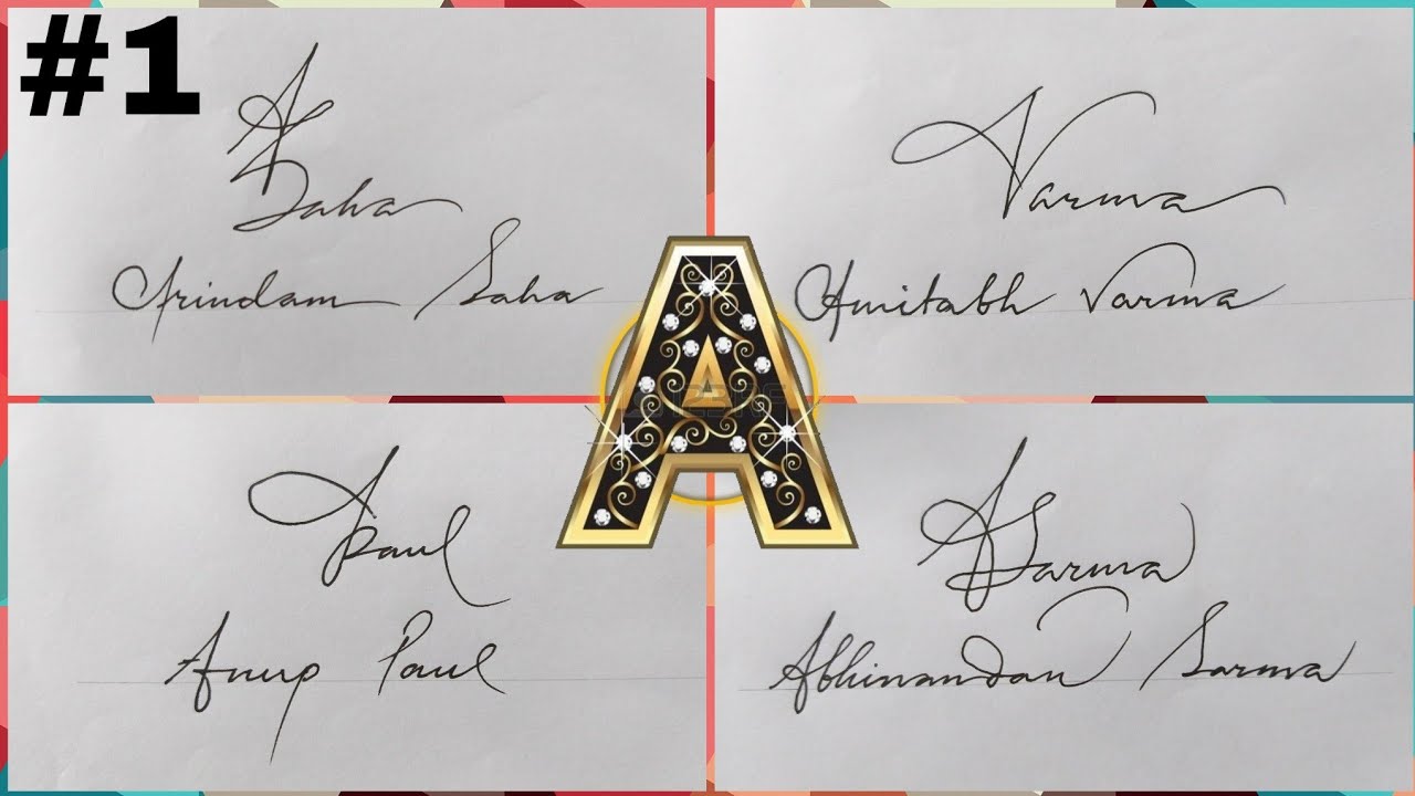 Beautiful Signature | Signature with alphabet A🤩 || Anup calligraphy||