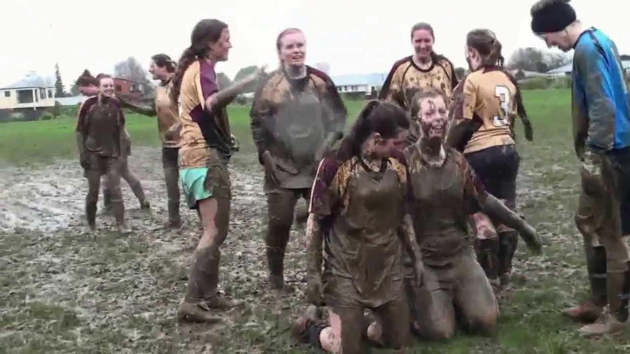 Varsities soccer and mud slide