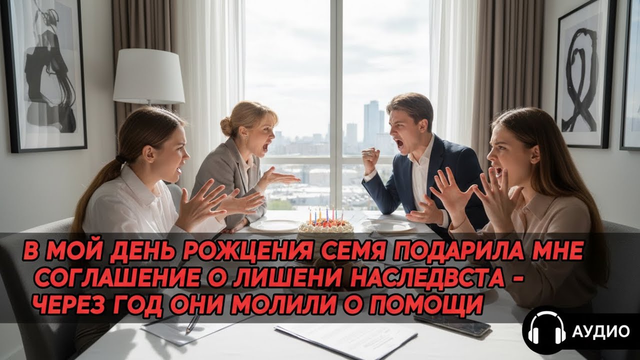 В ДЕНЬ РОЖДЕНИЯ СЕМЬЯ ВРУЧИЛА МНЕ ДОГОВОР О ЛИШЕНИИ НАСЛЕДСТВА &mdash; ЧЕРЕЗ ГОД ОНИ УМОЛЯЛИ О ПОМОЩИ