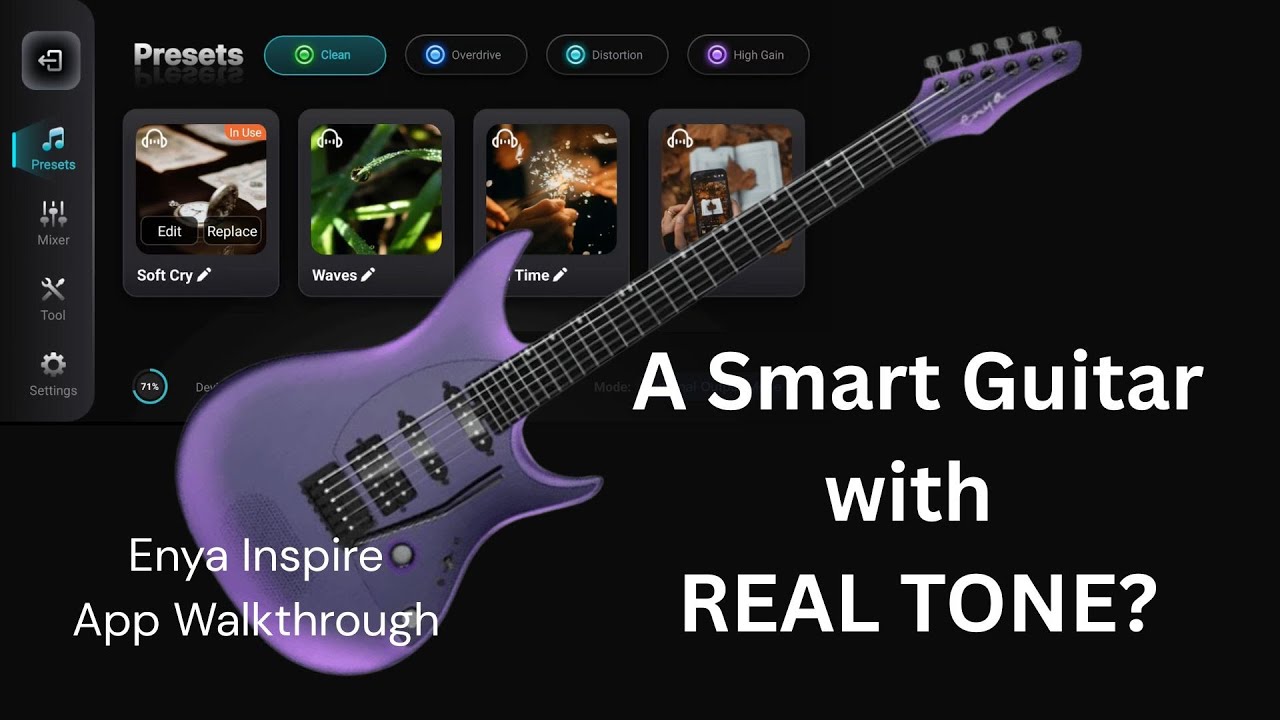Enya Inspire Smart Guitar – демонстрация тембра и пошаговое руководство по приложению