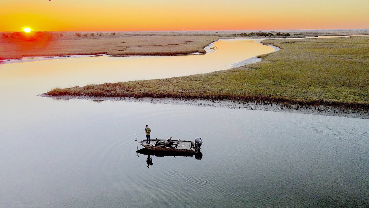 Winter time marsh fishing Galveston