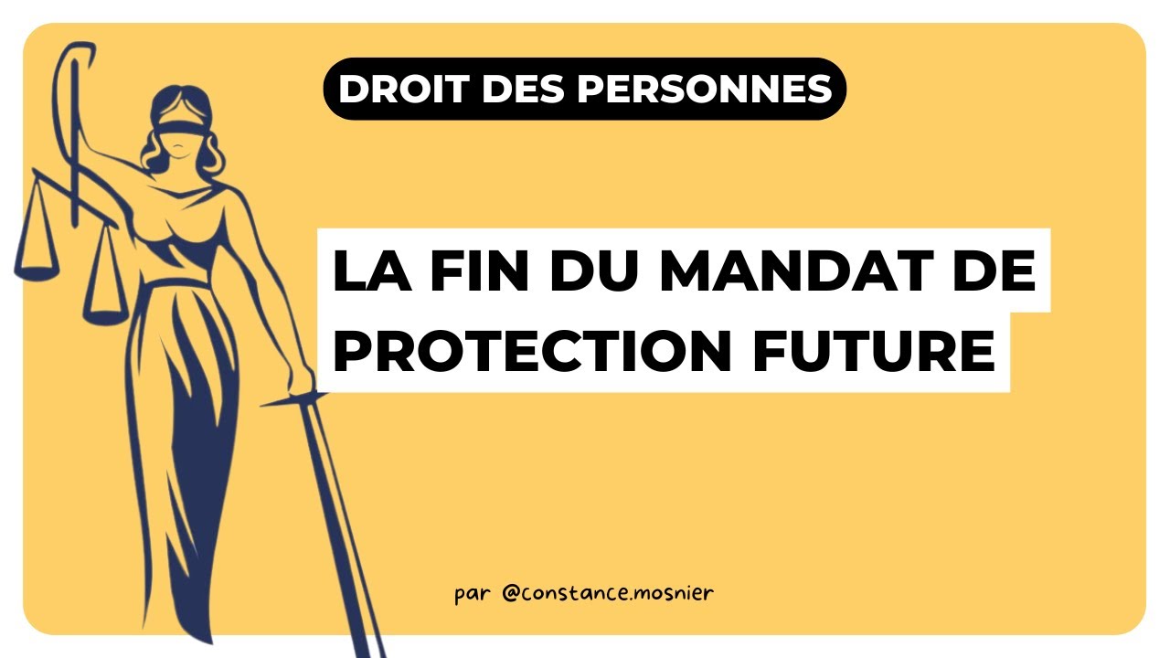 La fin du mandat de protection future : Droit des personnes L1 droit