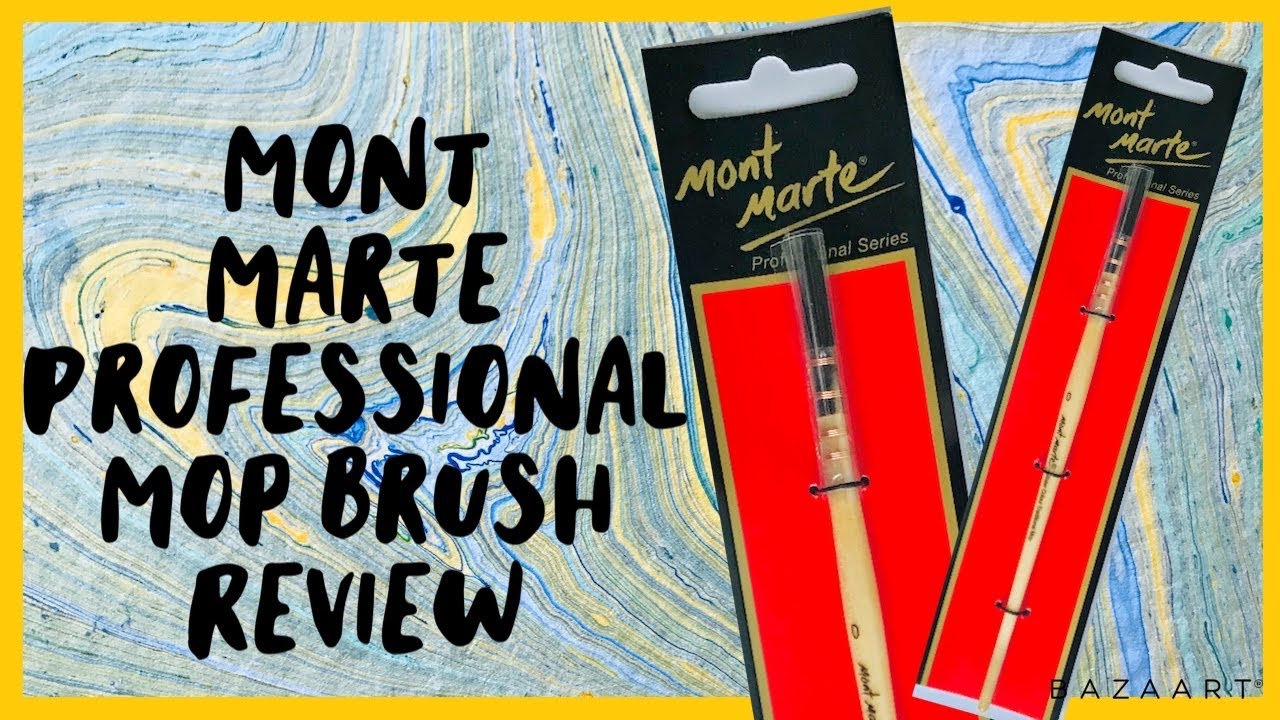 Mont Marte Professional Mop Brush Review||Watercolour Quill Brush||Cheap watercolour Mop brush||