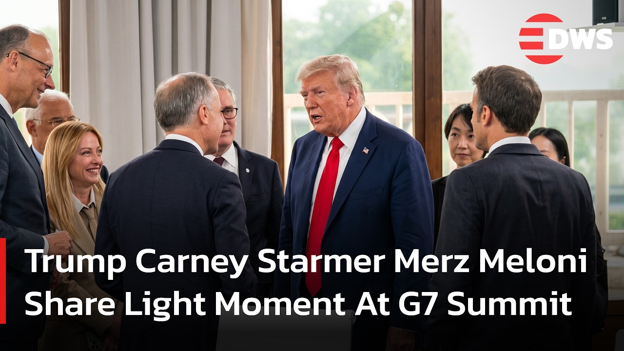 Rare Light Moment As Trump Starmer Carney Laugh At G7 Meeting | DWS News | AC1F