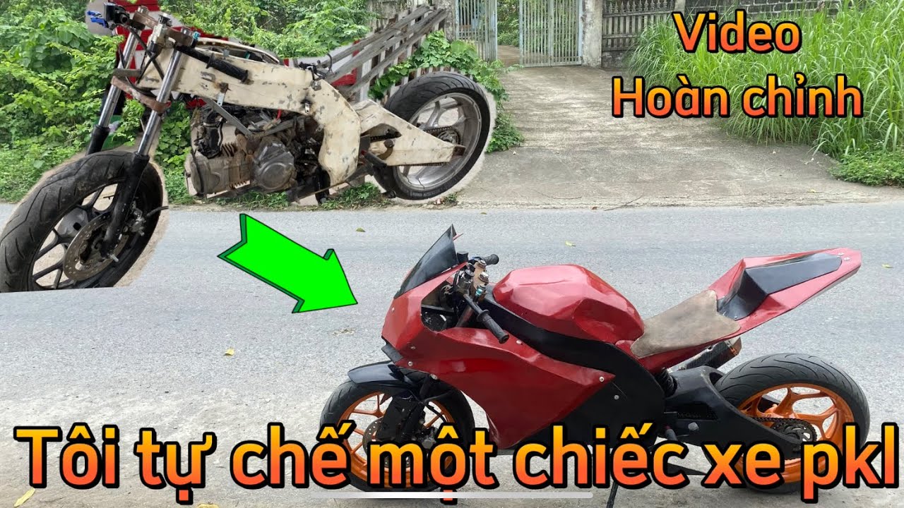 full video 55 ngày tự chế tạo, siêu xe mô tô GP từ chiếc xe máy cũ / Hải Hà tv # 4