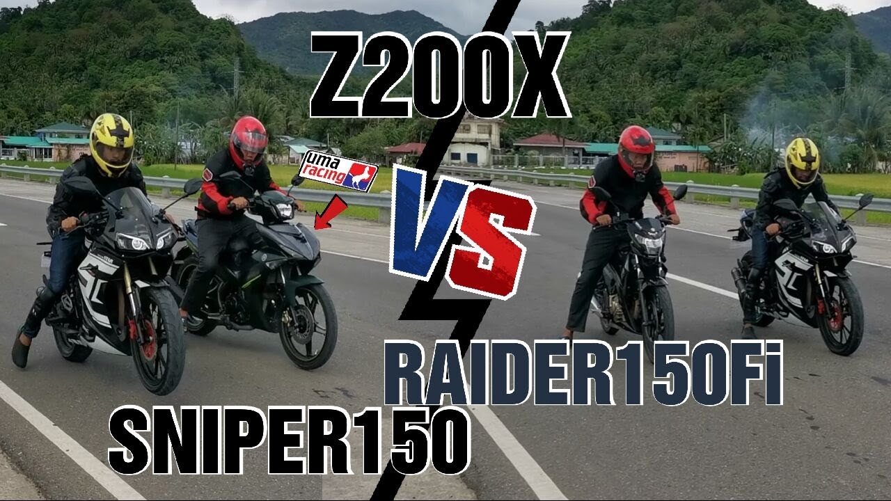 Z200X против RAIDER150F.I/SNIPER150 l ДРУЖЕСТВЕННАЯ ГОНКА