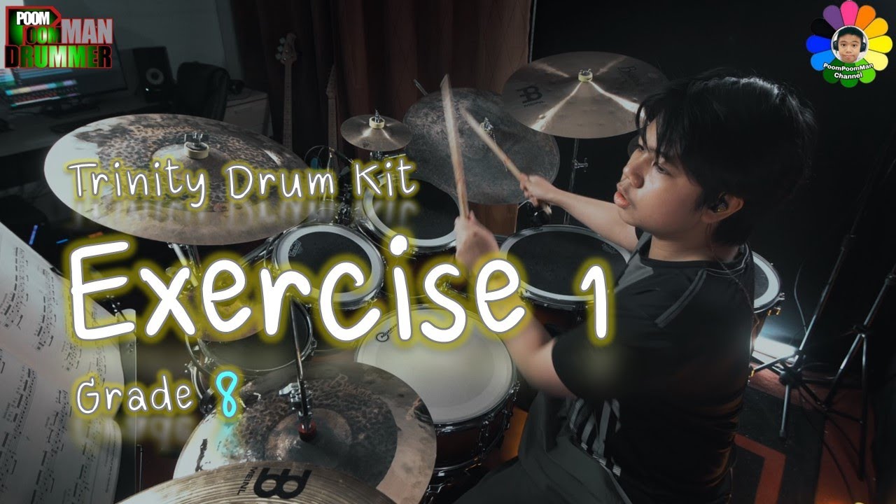 Exercise 1 | Grade 8 Trinity Drum Kit 2020-2023 | PoomPoomMan