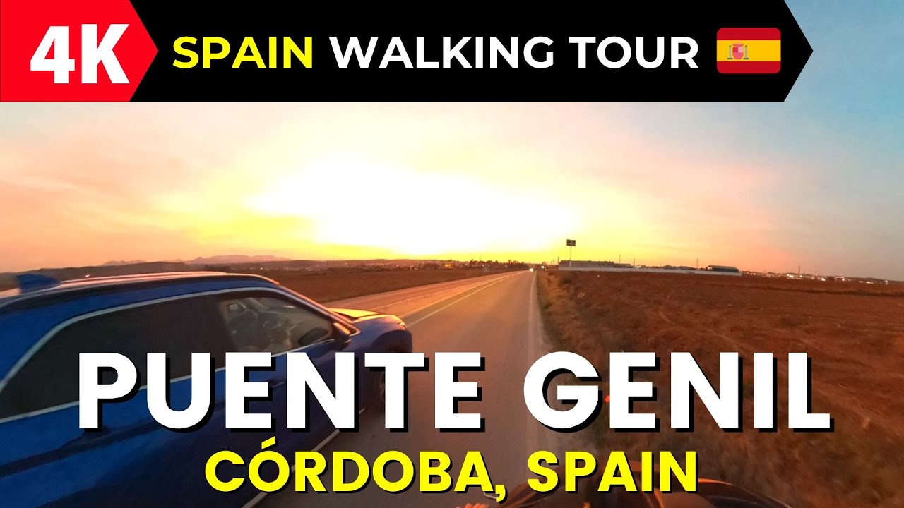 Puente Genil, Spain Walking Tour (4k Ultra HD 60fps)